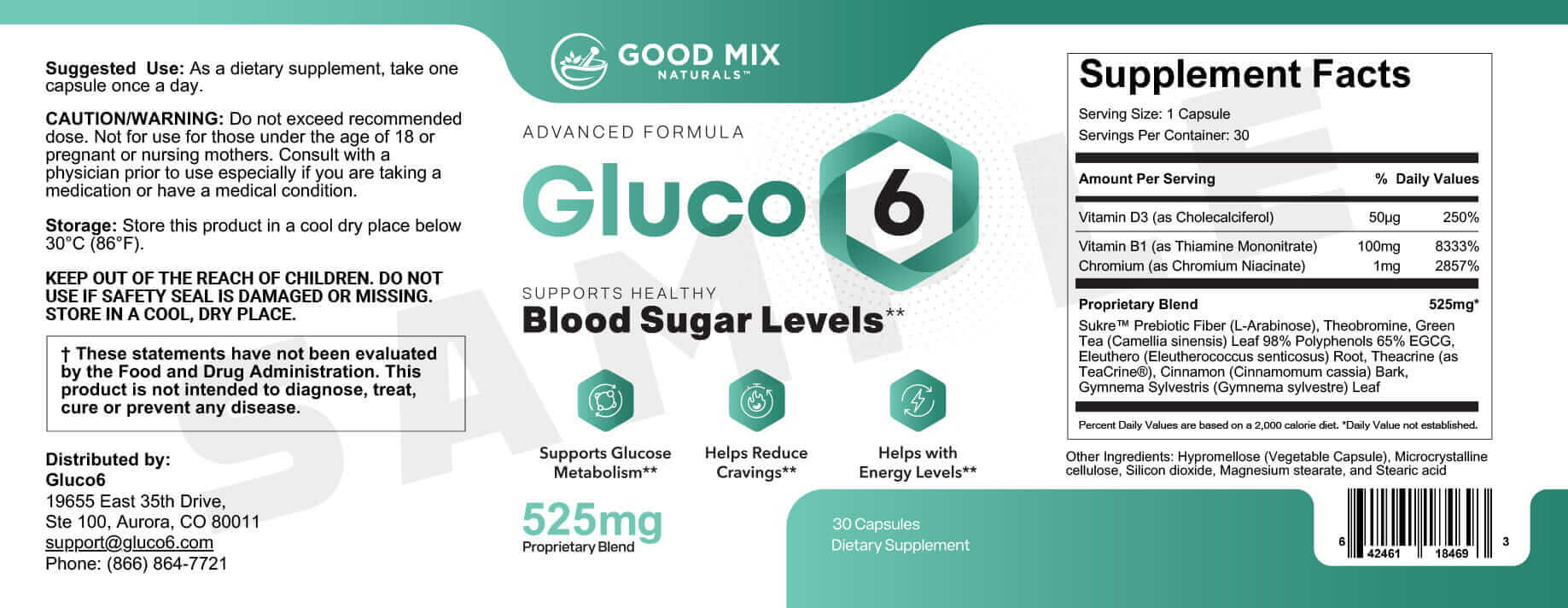 Gluco6 ingredients